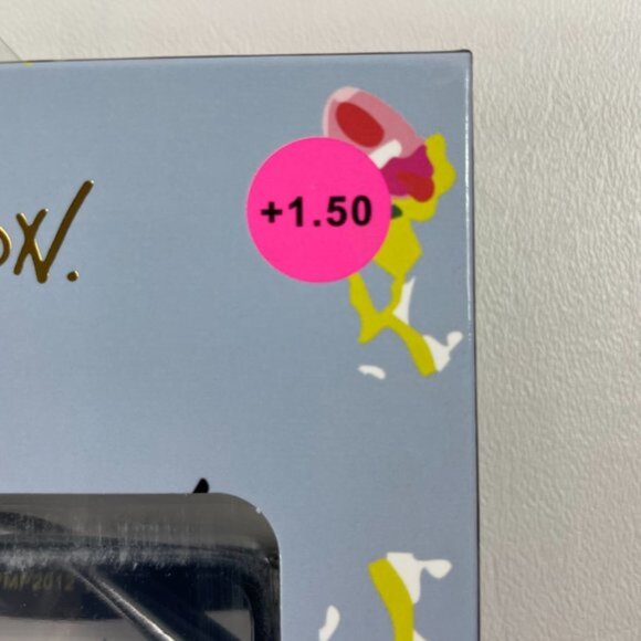 Betsey Johnson +1.50 Reading Glasses Blue Floral - Picture 4 of 4